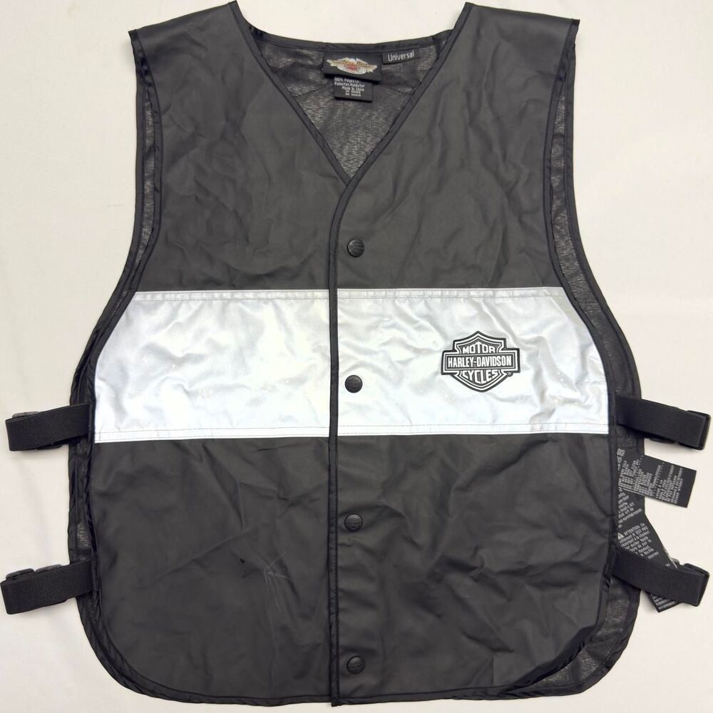 Harley-davidson Men's Black and Grey Gilet